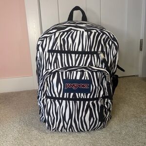 Jansport Black & White Zebra-Pattern Backpack